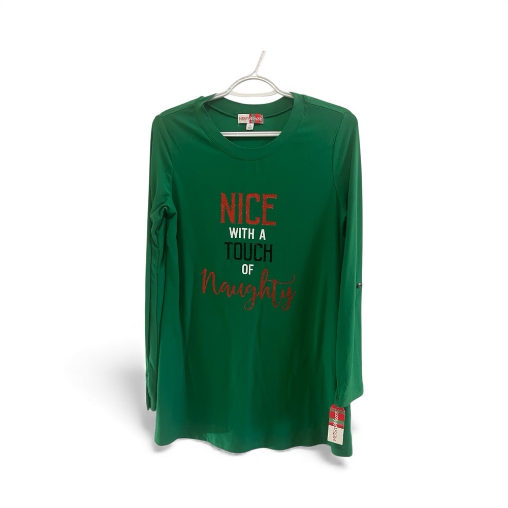 Festive Green Long Sleeve Tee
